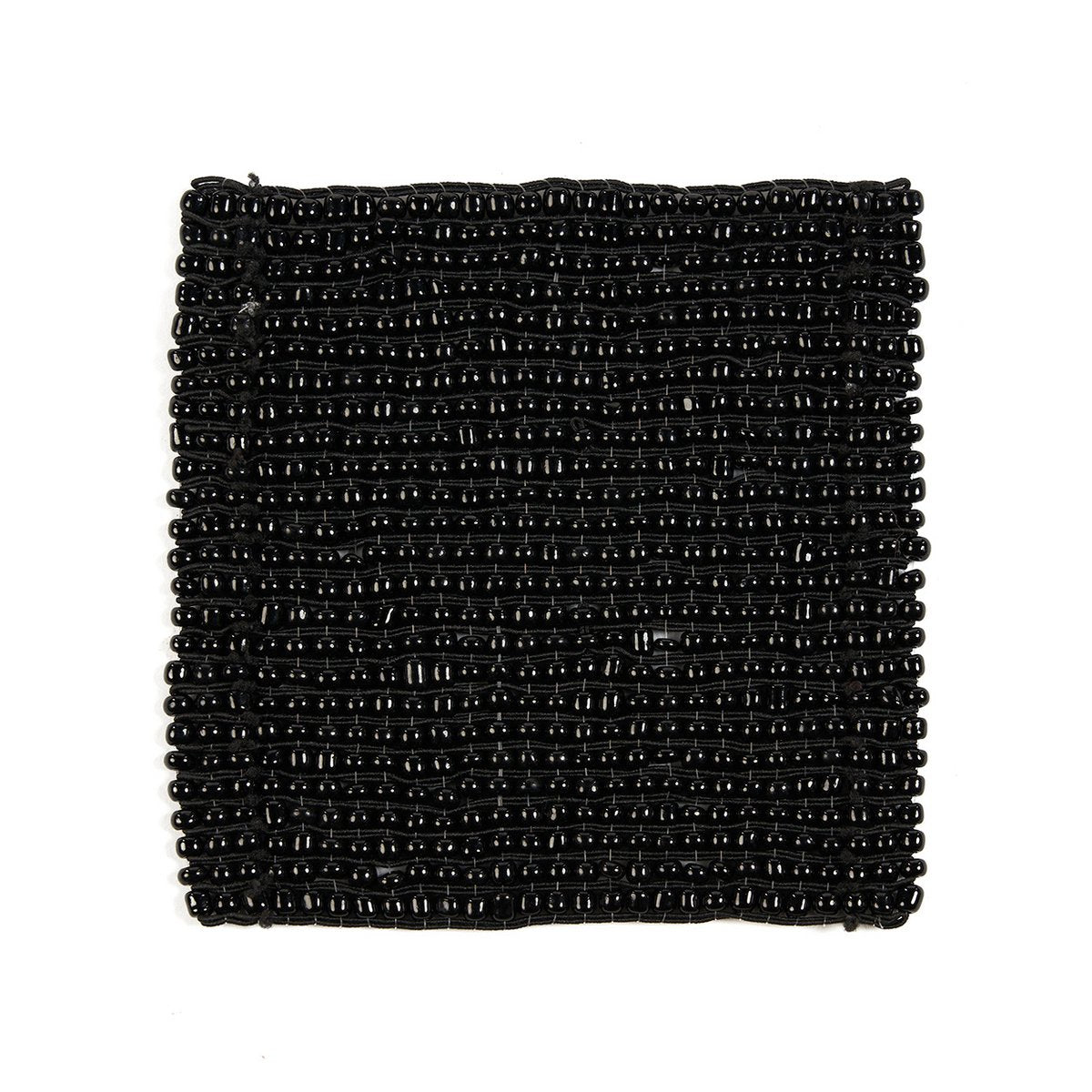 Black Beaded Coaster - Elegant Table Protection