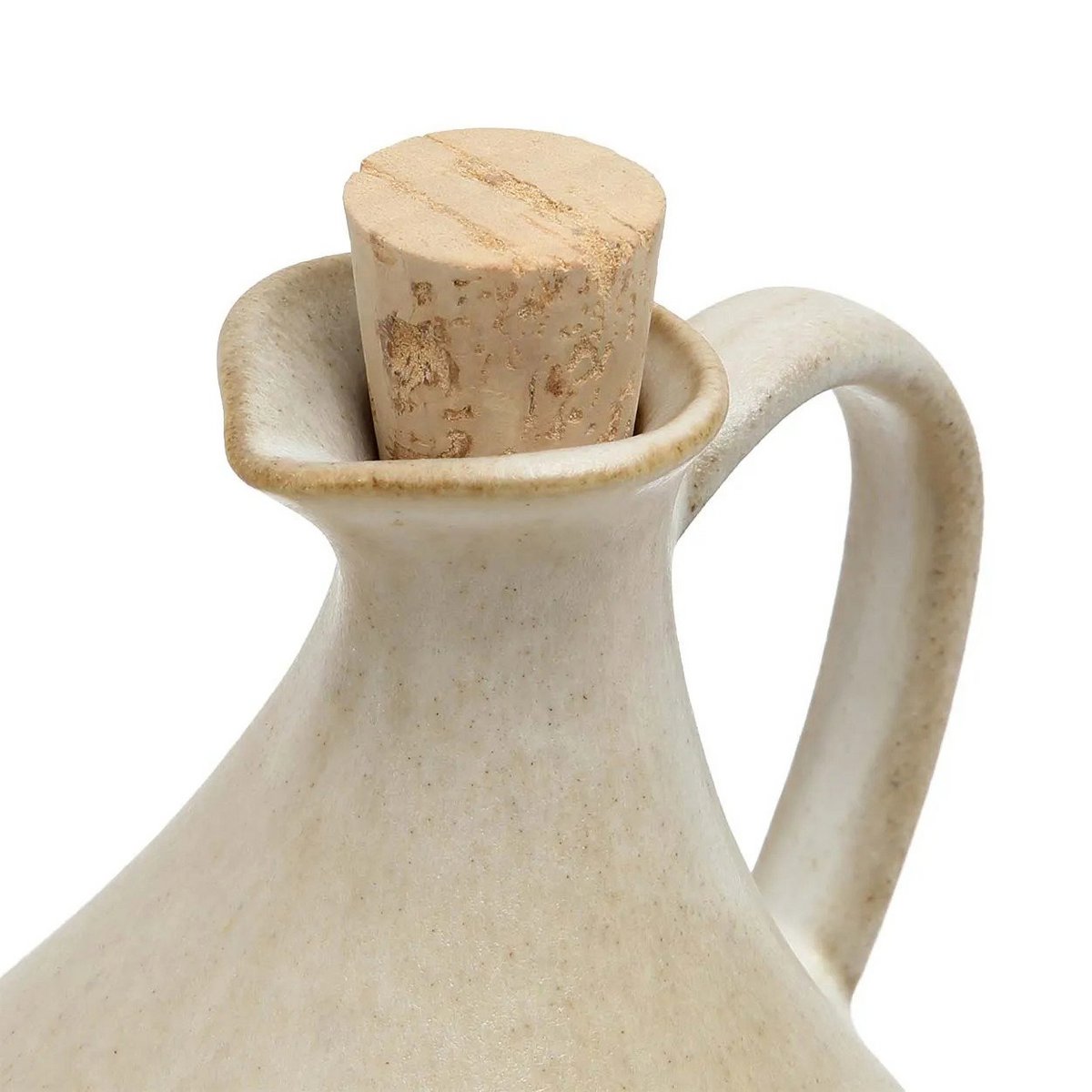 Ceramic Olive Oil Dispenser - White Kitchen Oil Bottle N°80