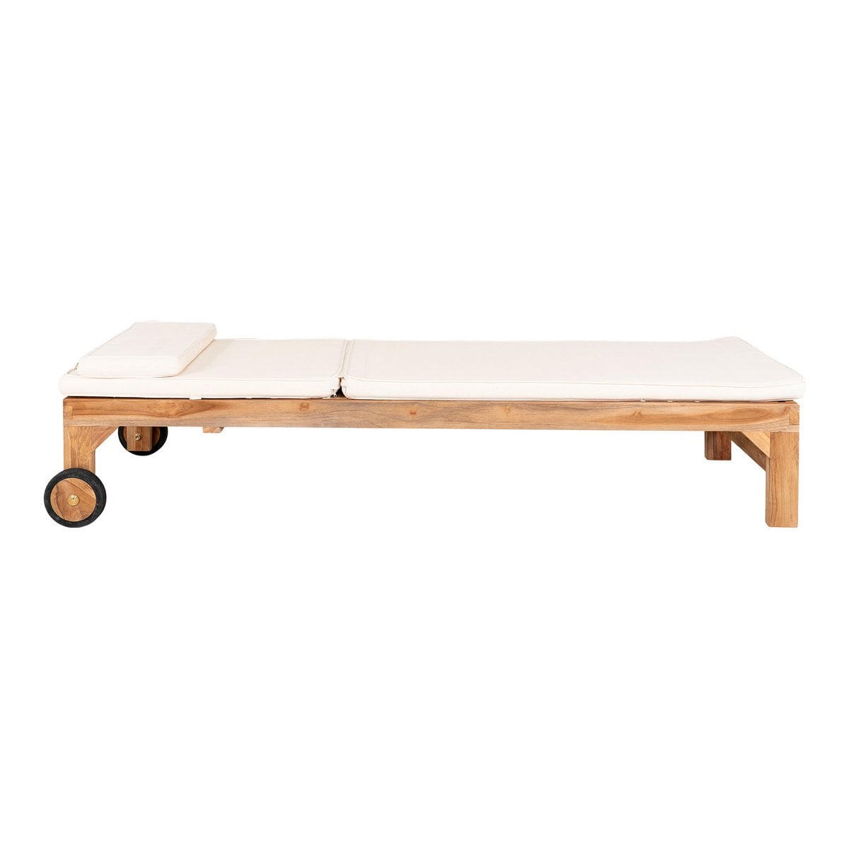 Coussin pour Sunlounger Andorra - Blanc, Coton, 200x62x6 cm