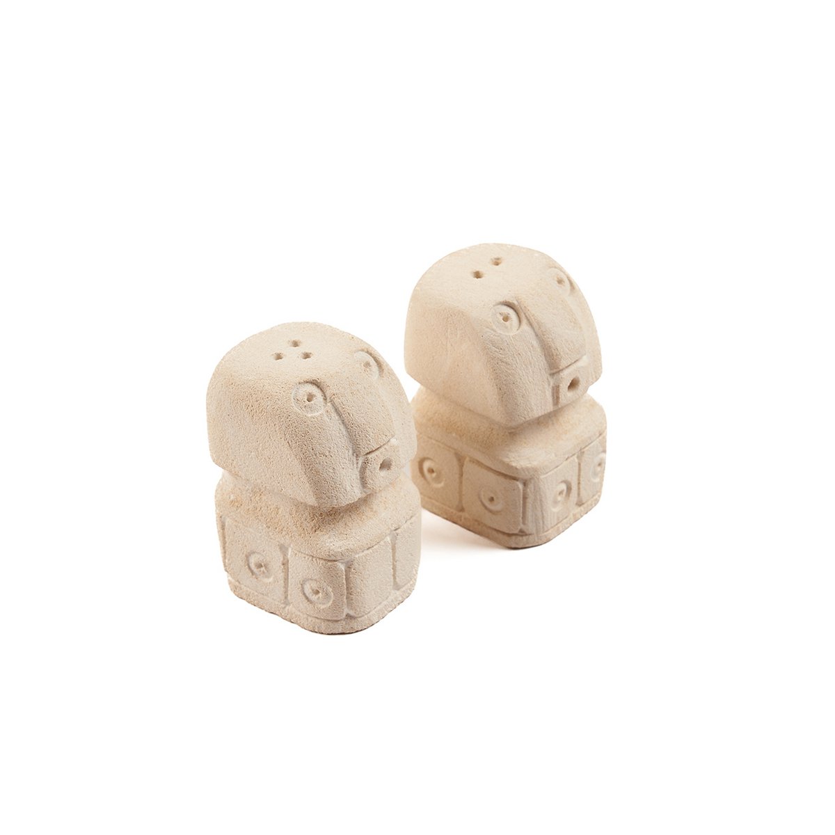 Sandstone Salt & Pepper Shakers - Stone Men Design