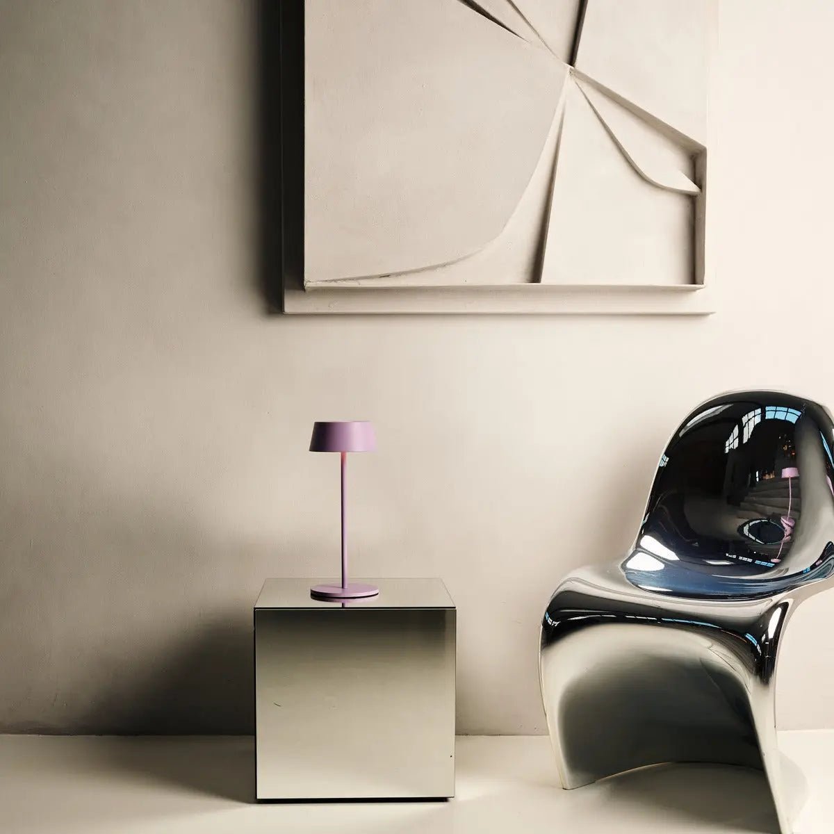 Cordless Table Lamp – Violet Rechargeable Dimmable LED Lamp