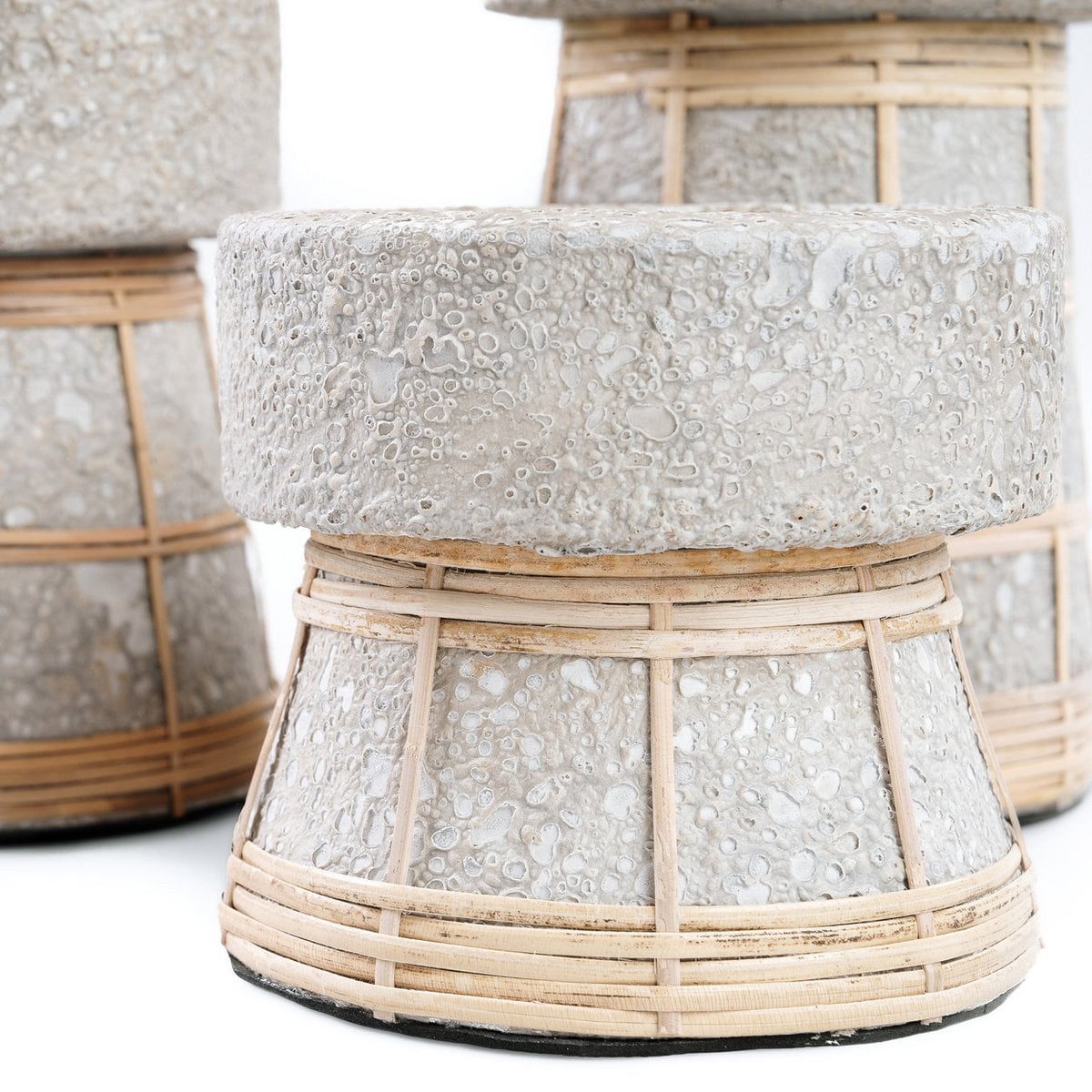 Concrete Pillar Candle Holder - Large Natural Grey Nordic Style
