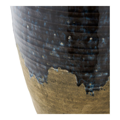 Ceramic Vase Dark Blue - Modern Decorative Vase, 27x44.5 cm
