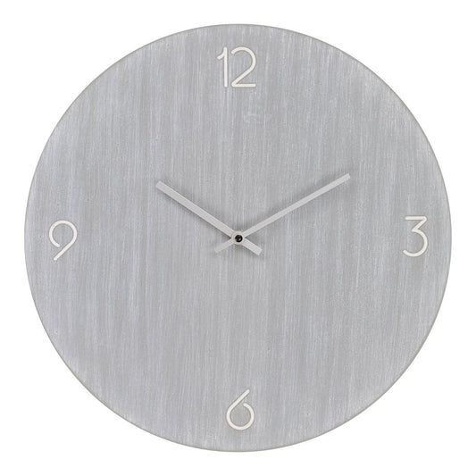 MDF Wall Clock – Silent Modern Design, Light Grey, 40cm