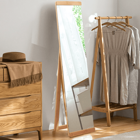 Bamboo Mirror | Standalone or Wall-Mounted | Safety Glass - JUGLANA