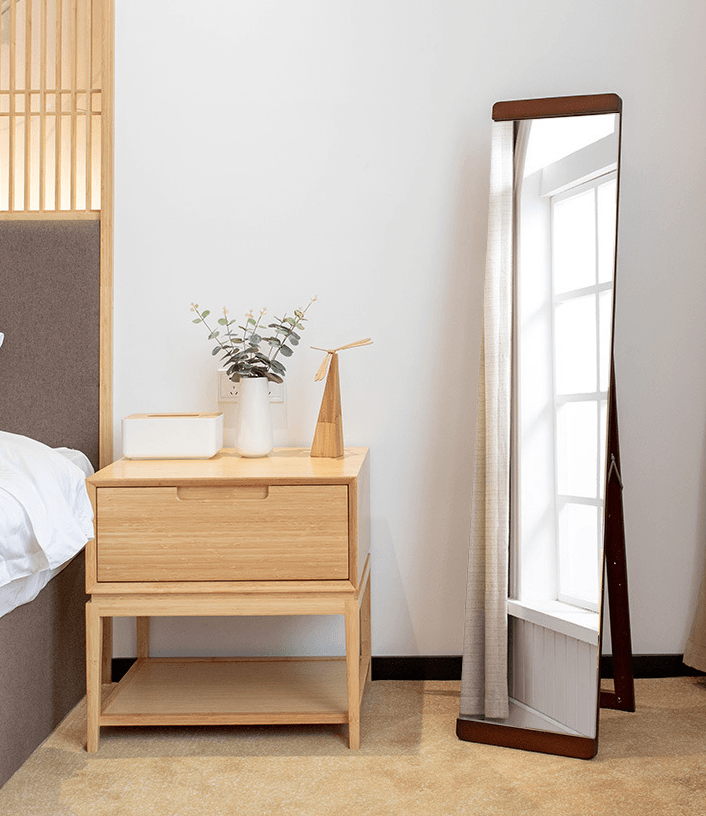 Bamboo Mirror | Standalone or Wall-Mounted | Safety Glass - JUGLANA