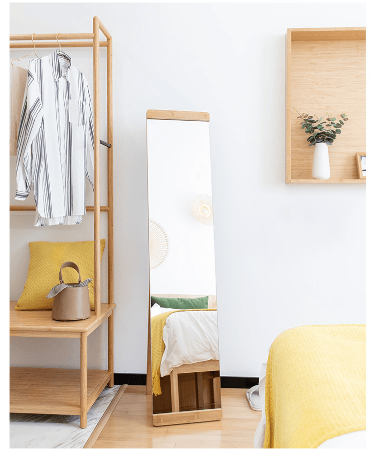 Bamboo Mirror | Standalone or Wall-Mounted | Safety Glass - JUGLANA