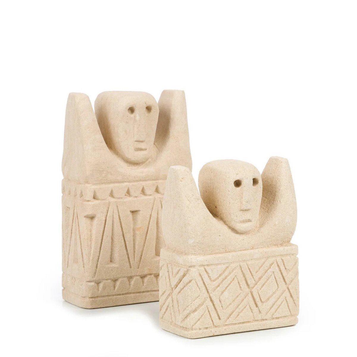 Sandstone Sumba Stone Statue - Hand Carved Indonesian Art