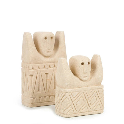 Sandstone Sumba Stone Statue - Hand Carved Indonesian Art