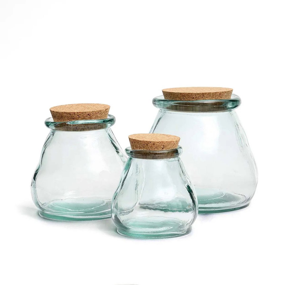 The Belly Glass Pot - Blue - M