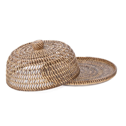 Rattan Food Cover - Natural Brown - M