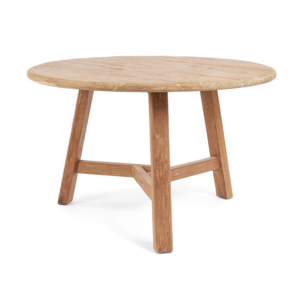 Rustic Teak Wood Dining Table – Upcycled Reclaimed Timber, 120cm