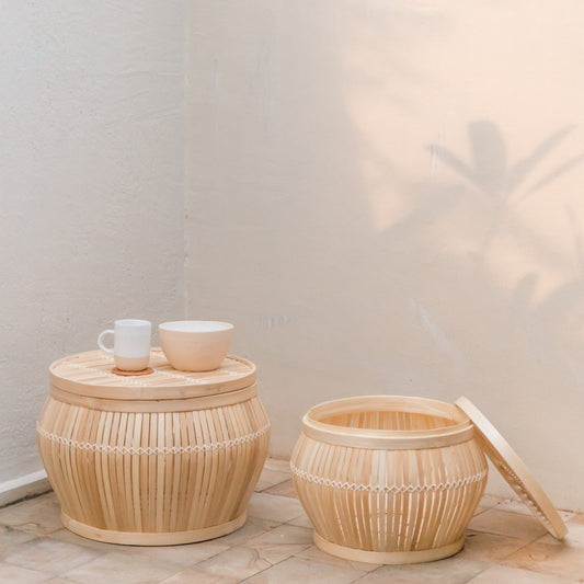 Side Table | Coffee Table | Table Basket BATAVIA made of Bamboo (2 sizes)