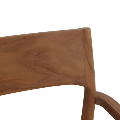 Freya dining room chair with armrest brown
