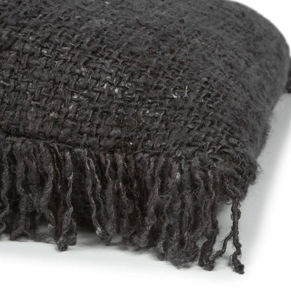 Cotton Boho Cushion Cover - Black Navy, 60x60 cm