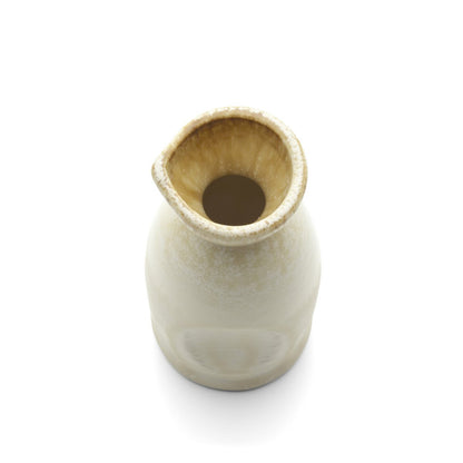Ceramic Saké Pourer - White Honey Glaze - Elegant Japanese Carafe