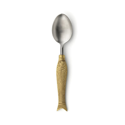 Brass Table Spoon - Fish Shaped Serving Spoon for Condiments