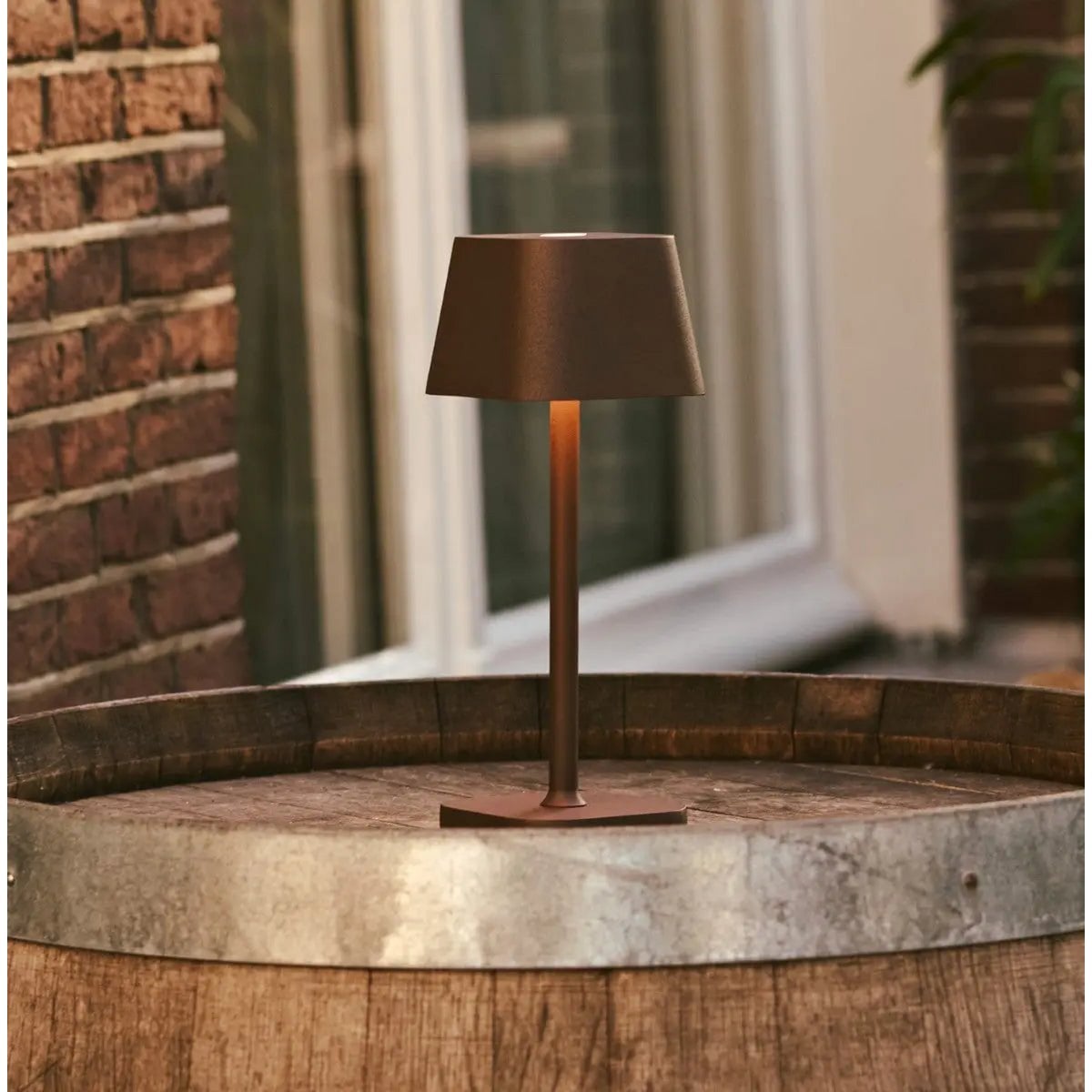 Cordless Table Lamp - Mocha Brown Rechargeable Dimmable Lamp