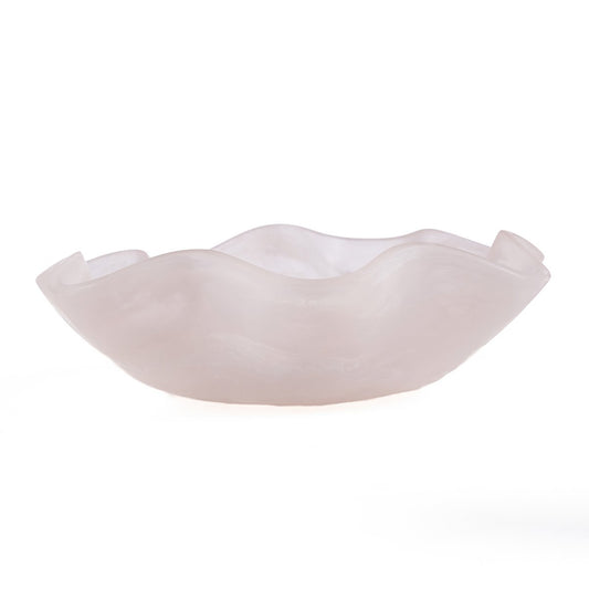Resin Fruit Bowl – Pink and White Organic Design
