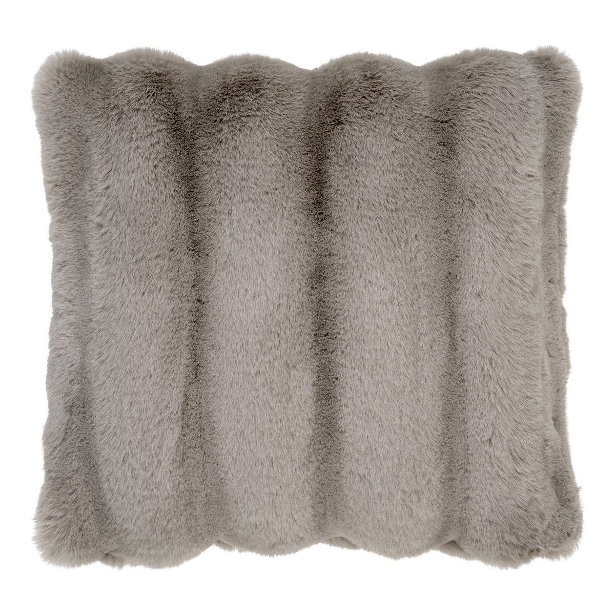 Faux Fur Cushion - Beige Accent Pillow, 45x45 cm
