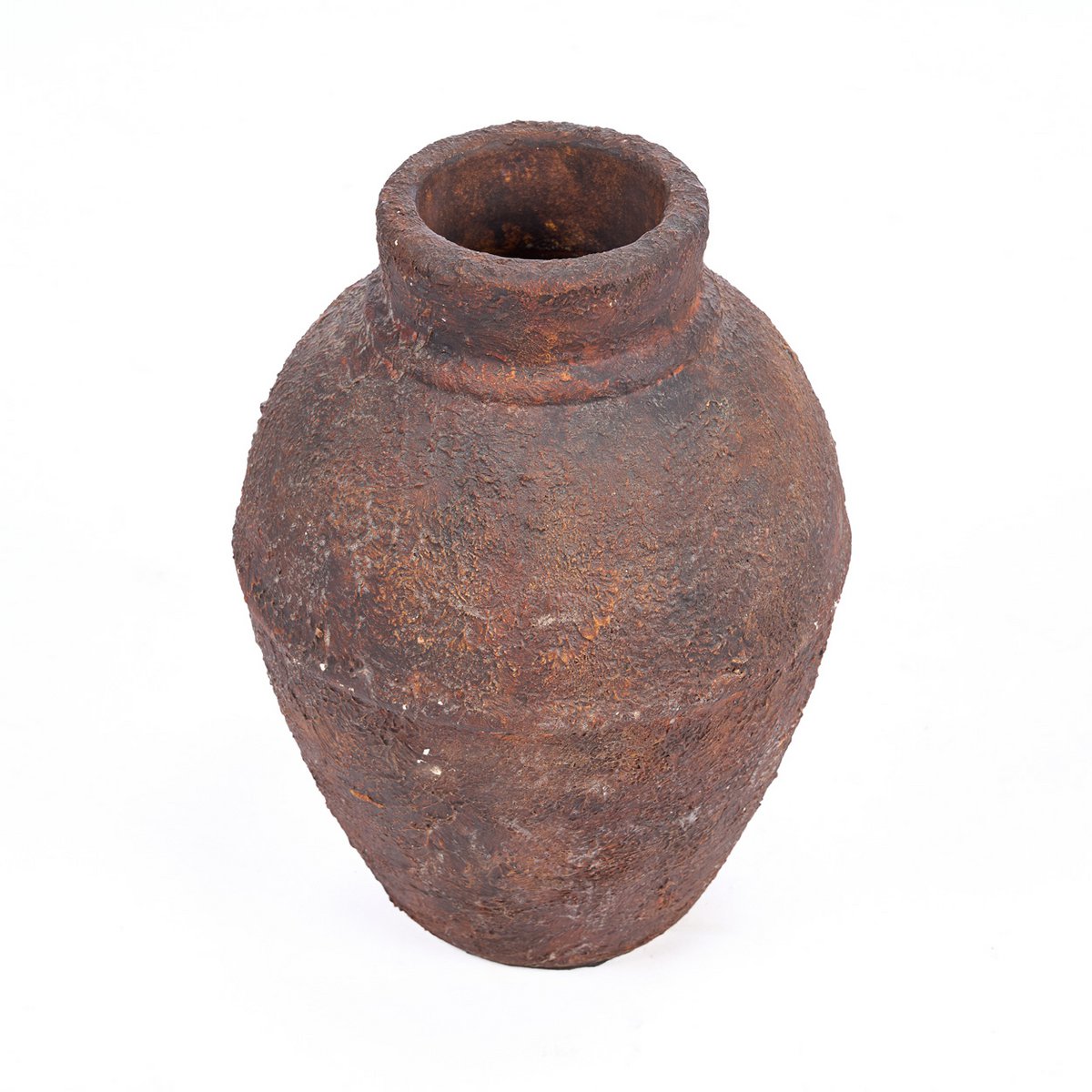 Terracotta Vase - Burgundy Rustic Amphora Vase - Medium