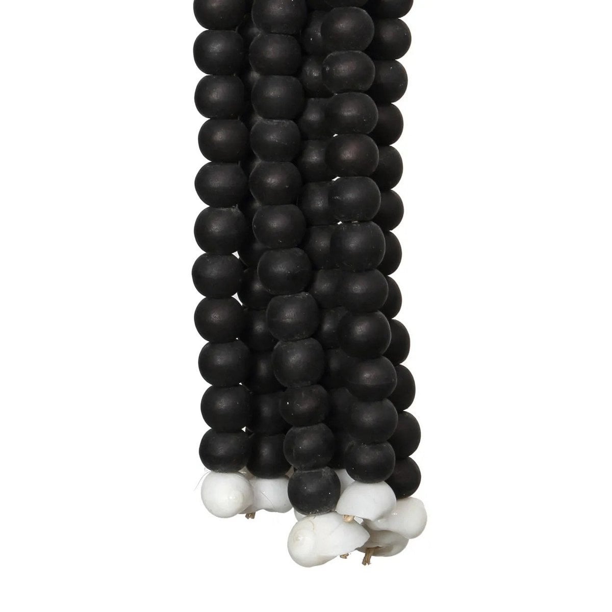Black Wooden Bead Tassel - Coastal Bohemian Wall Hanging Decor