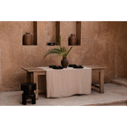 The Tuscany Tablecloth - Natural Black - 150x300
