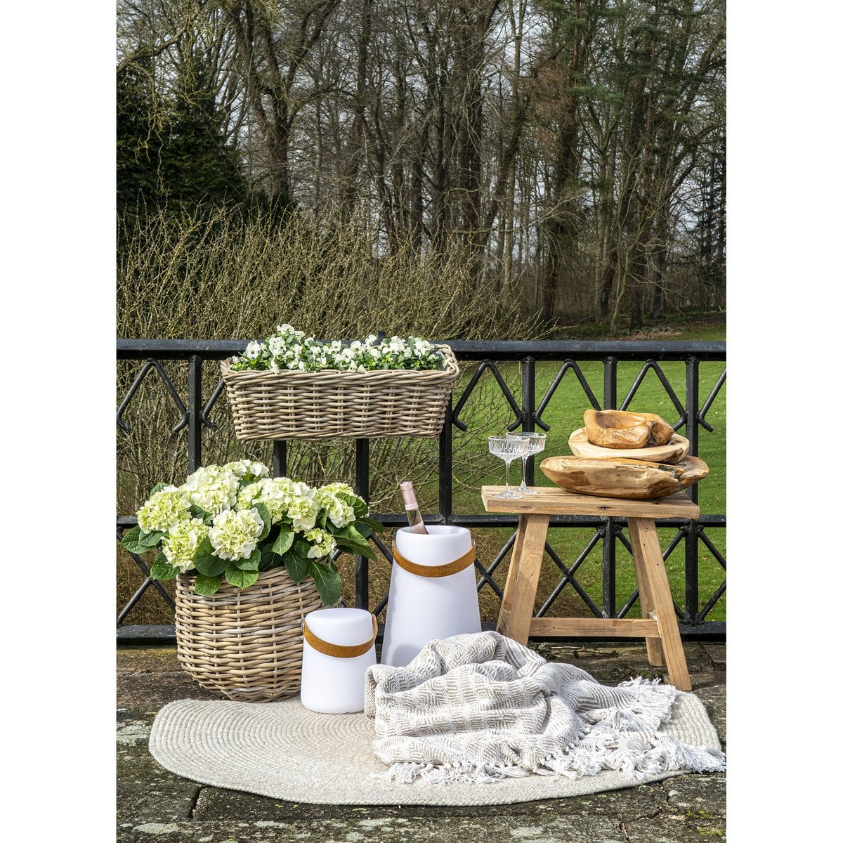 Teak Bench - Natural Wood Accent