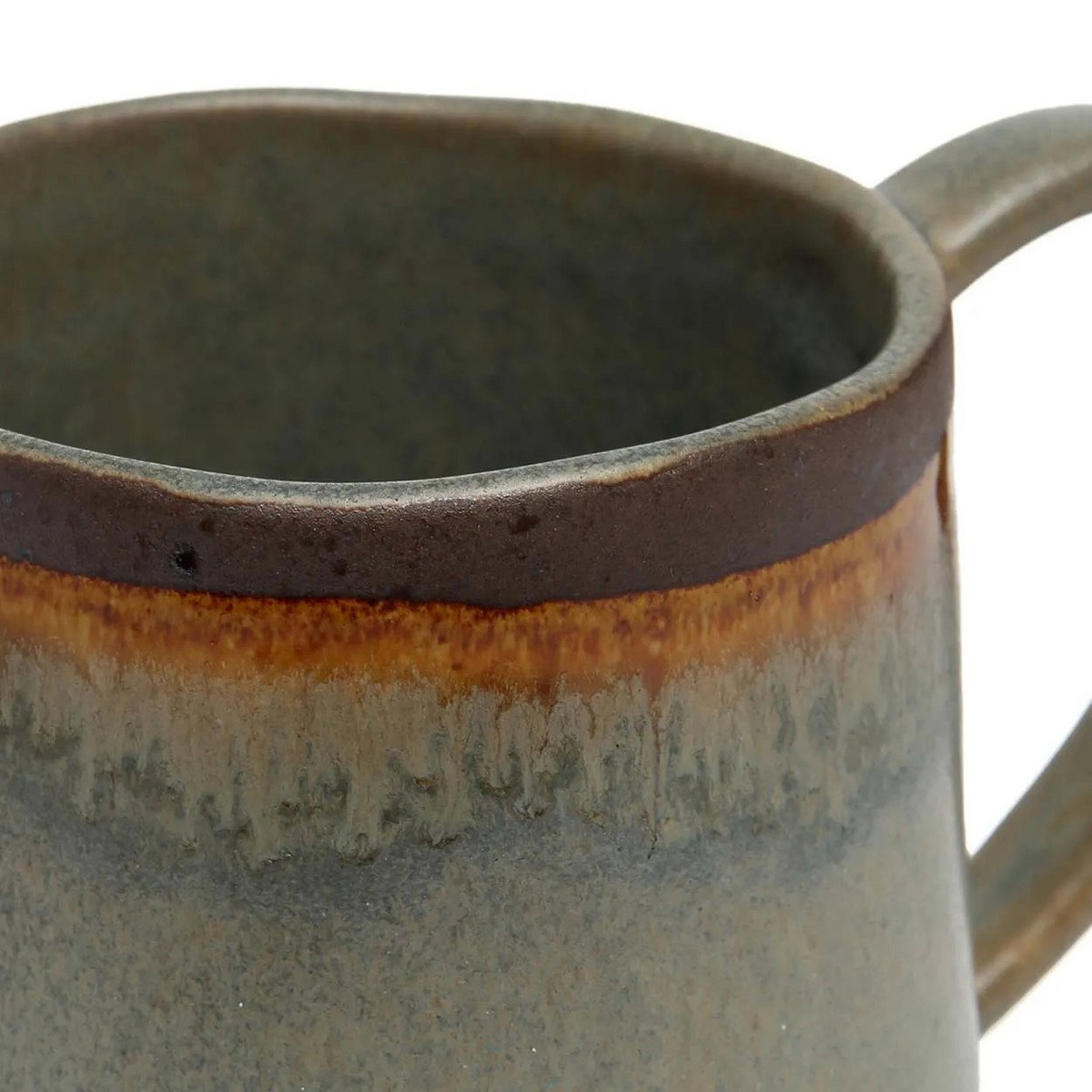 Stoneware Coffee Mug - Large Artisan Glazed Ceramic Mug, Portugal