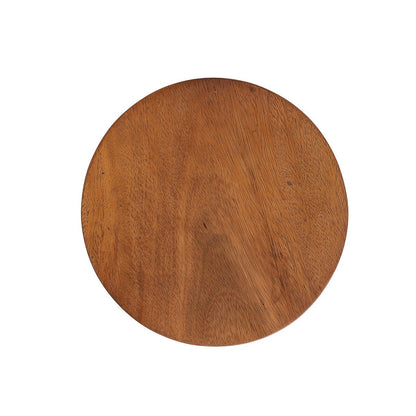 Solid Teak Wood Side Table - Organic Modern Accent Table - Natural