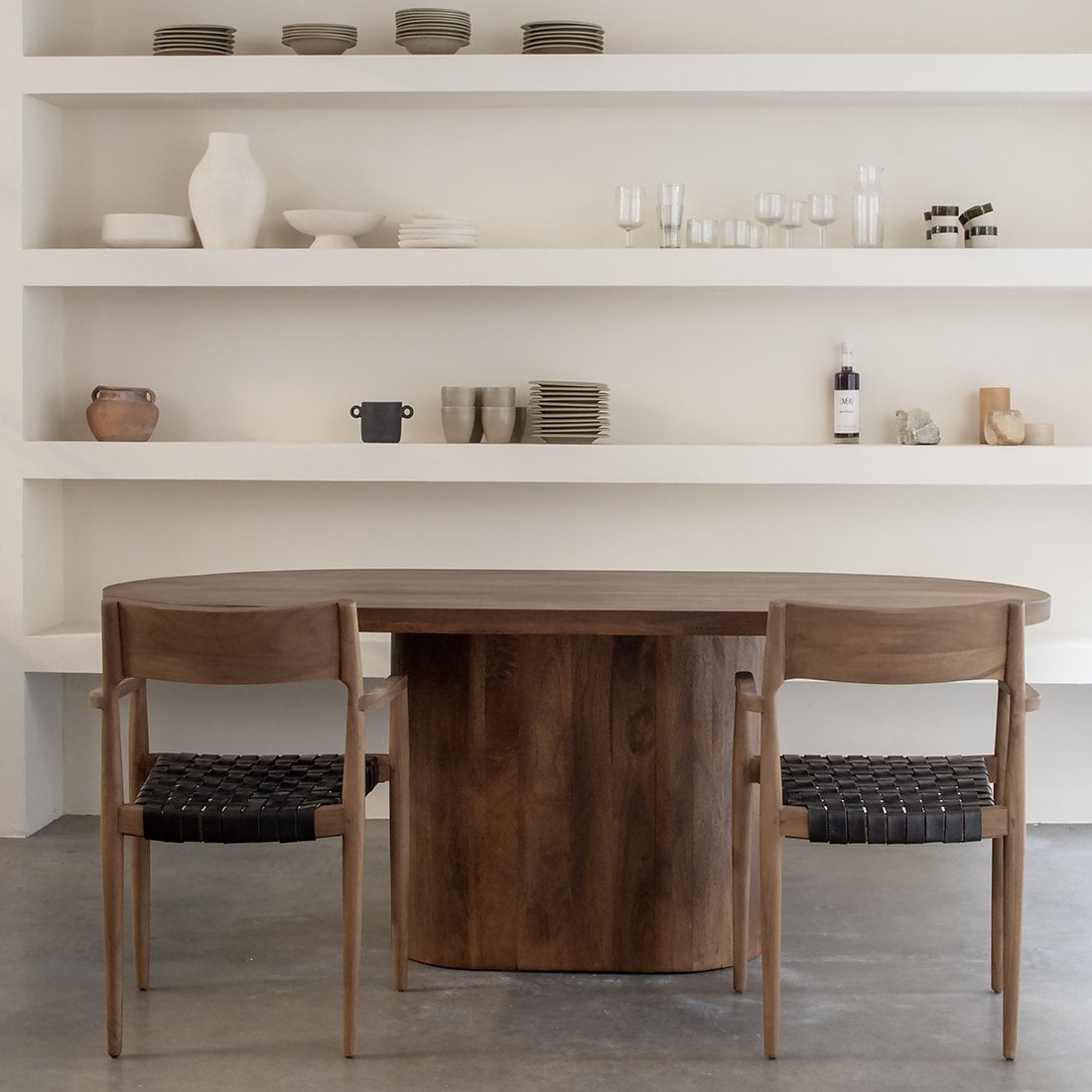Mango Wood Dining Table - Bullnose Oblong - 180-240 cm
