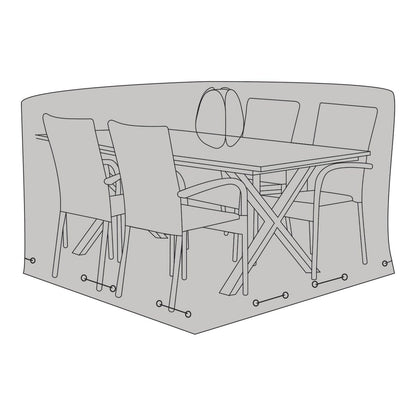 Luxury cover for table with 4 chairs, 210g/m2 600D polyester PU coated, water repellant, black