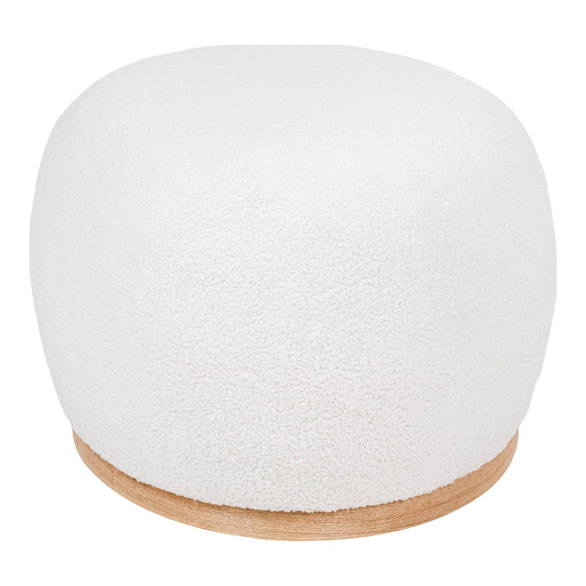 Manhattan Pouf - White, MDF/Pinewood/Foam/Polyester, 88.5x54.5x36 cm