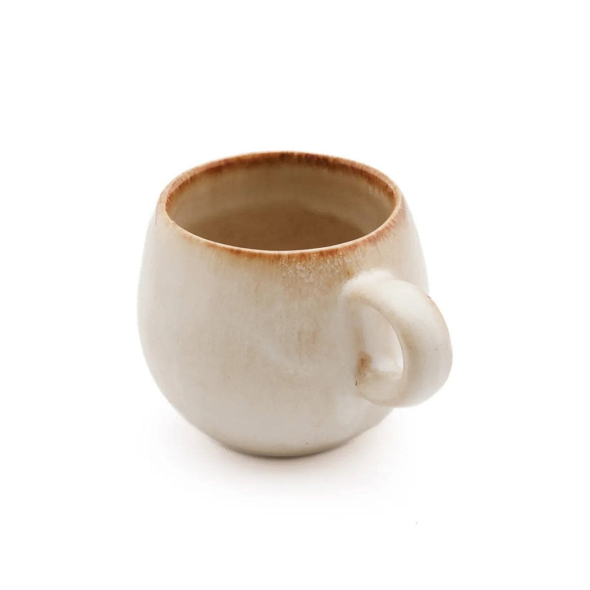 Ceramic Espresso Cup - Small Beige Coffee Cup, Handcrafted