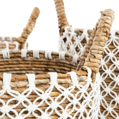 La Cesta de Macramé con Costura Cruzada - S