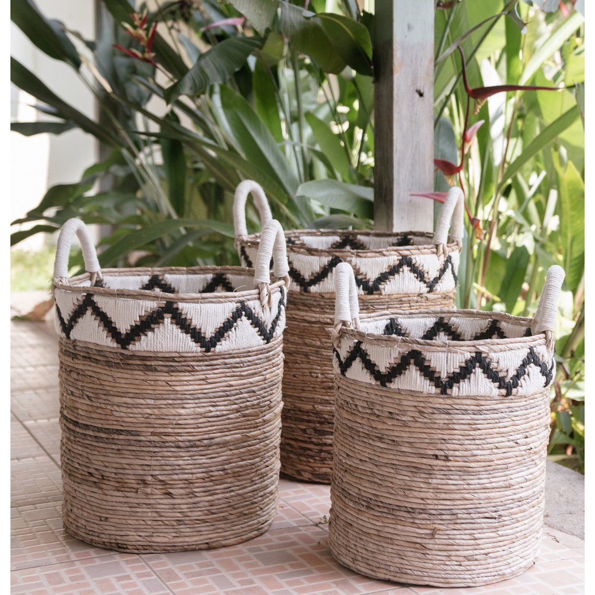Banana Fibre Basket – Handwoven Laundry & Plant Basket, 3 Sizes