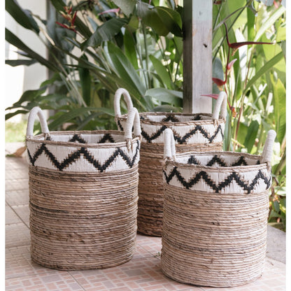Banana Fibre Basket – Handwoven Laundry & Plant Basket, 3 Sizes