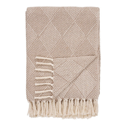 Bursa Plaid - Taupe/Beige, Cotton, Polyester, 130x180 cm