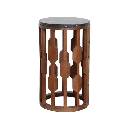 Lampung side table marble black - 40x40x50 cm