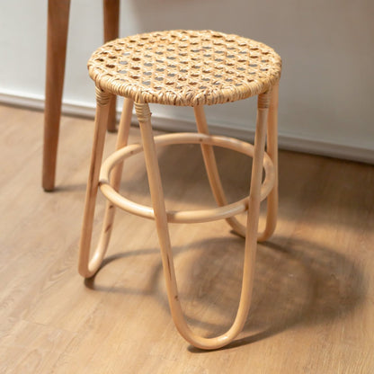 Rattan Stool - Woven Seat Small Stool | Soeji