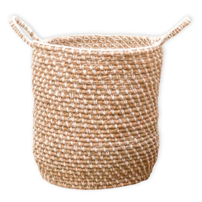 Banana Fibre Storage Basket - Round Macrame Laundry Hamper