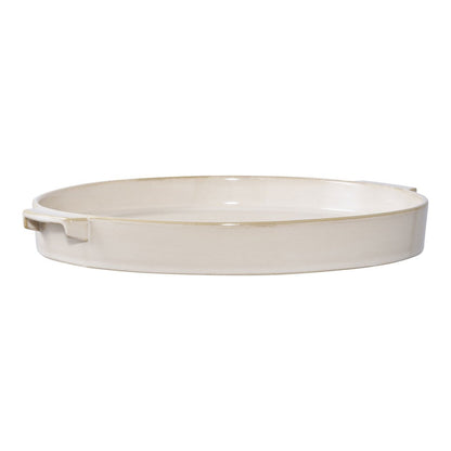 White Ceramic Tray - Minimalist Serving & Decorative Tray