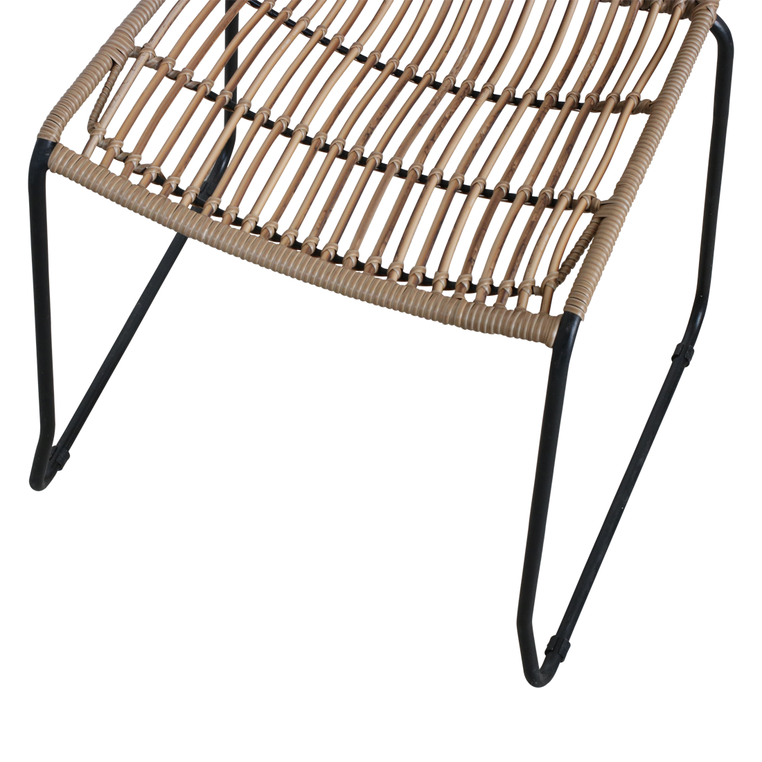Rattan Garden Chair - Naturel Slim Stackable Outdoor Seating