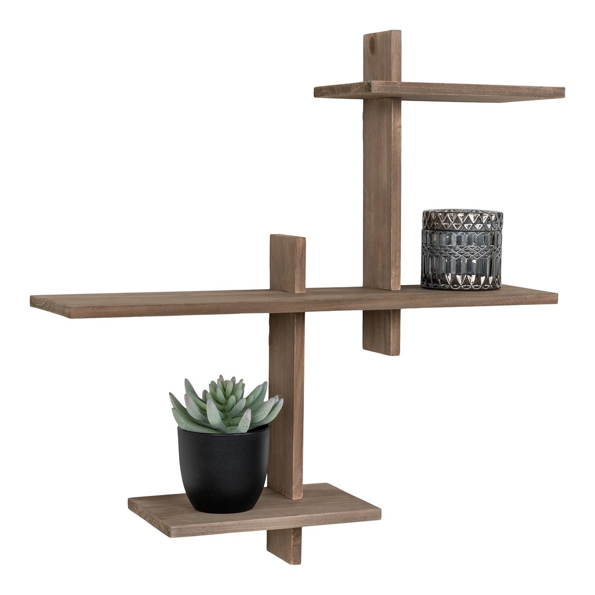 Pinewood Wall Shelf - Natural Wood Floating Shelf, 60cm