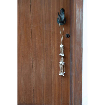 Seashell Tassel - Long White Shell Wall Hanging, Bohemian Decor