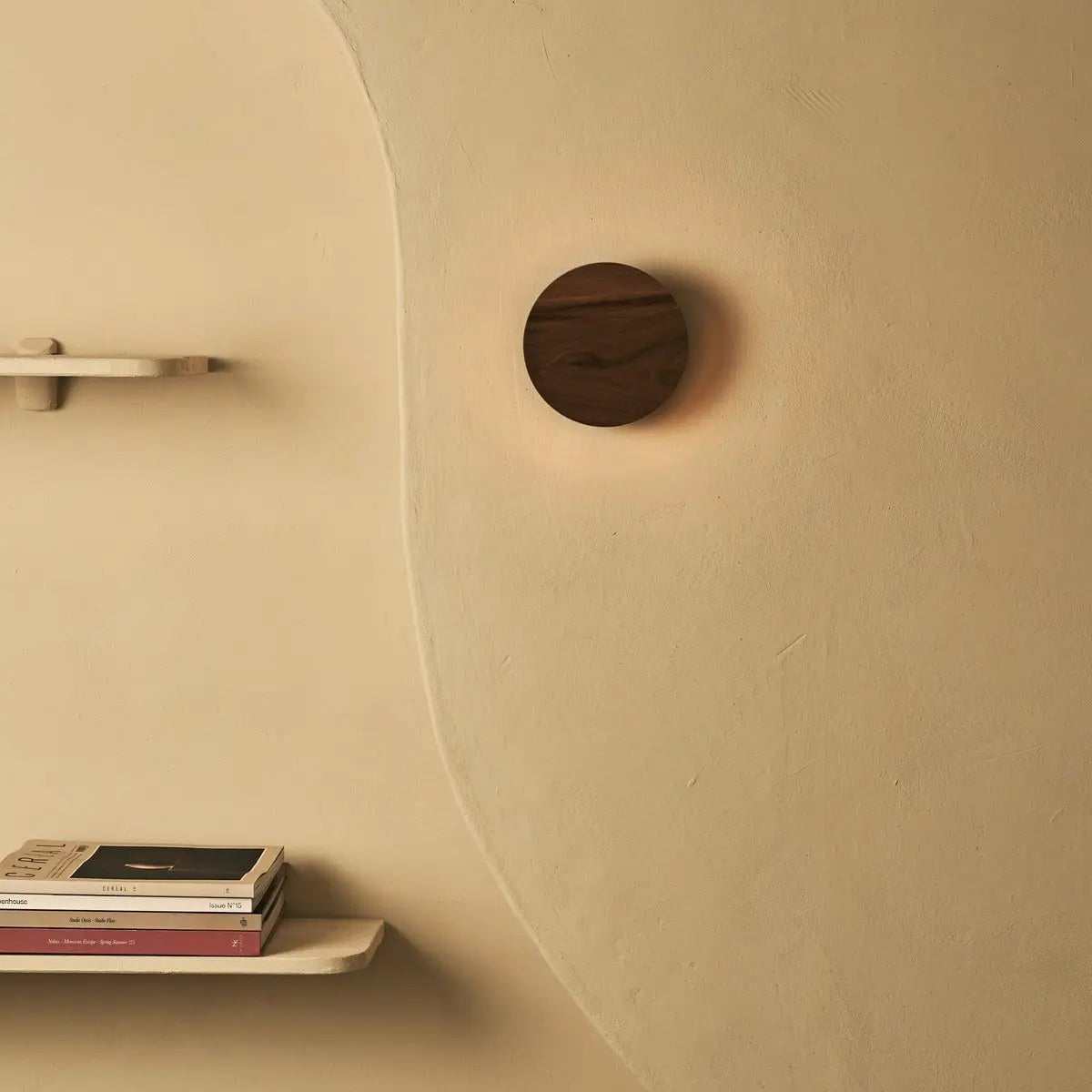 Walnut Cordless Wall Light - Rechargeable Dimmable Touch Light