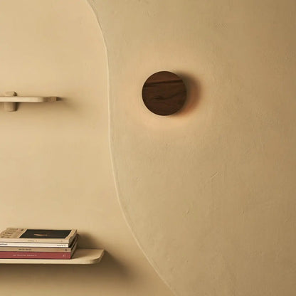 Walnut Cordless Wall Light - Rechargeable Dimmable Touch Light