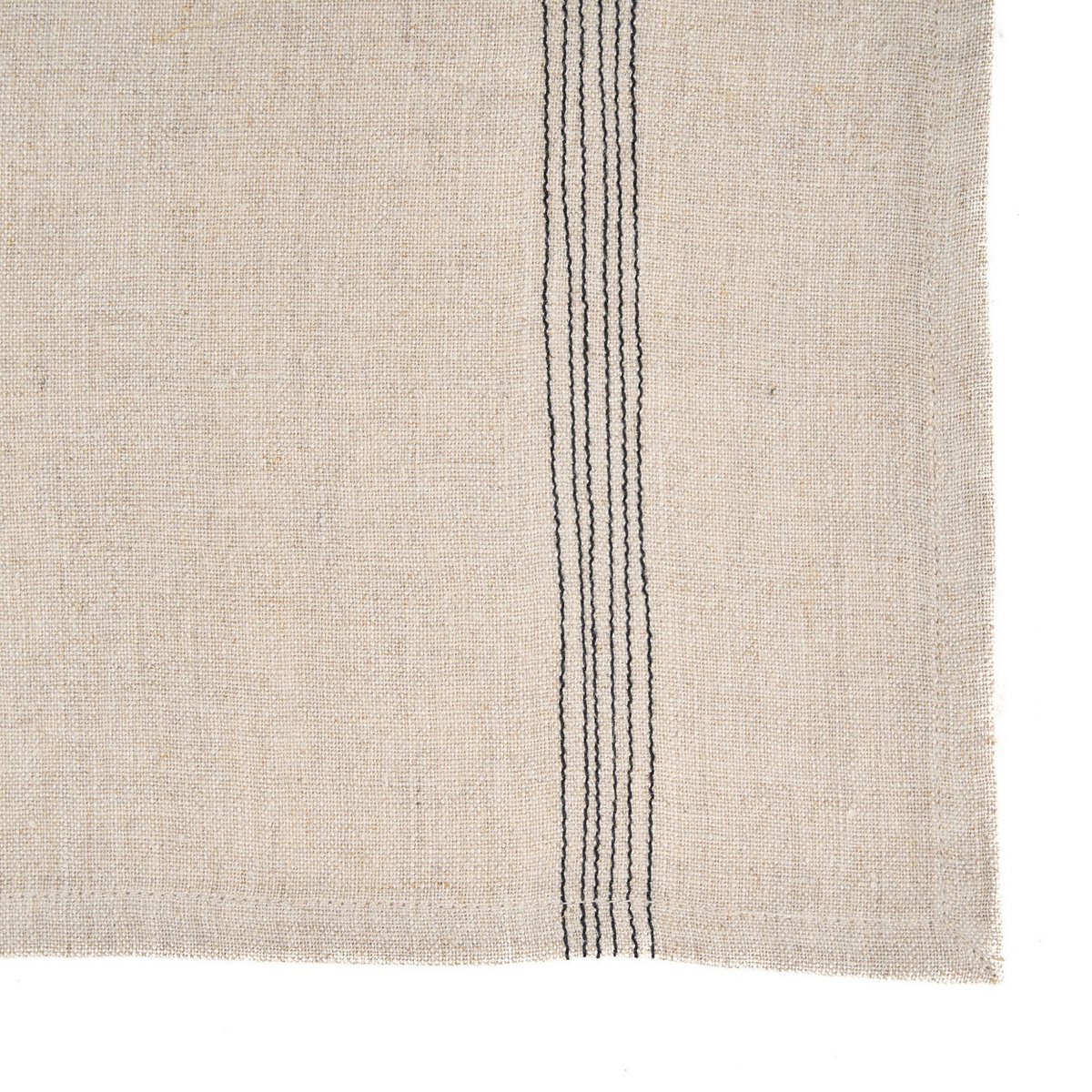 Linen Napkin - Black Stripe - 45x45