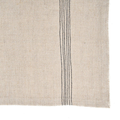 Linen Napkin - Black Stripe - 45x45