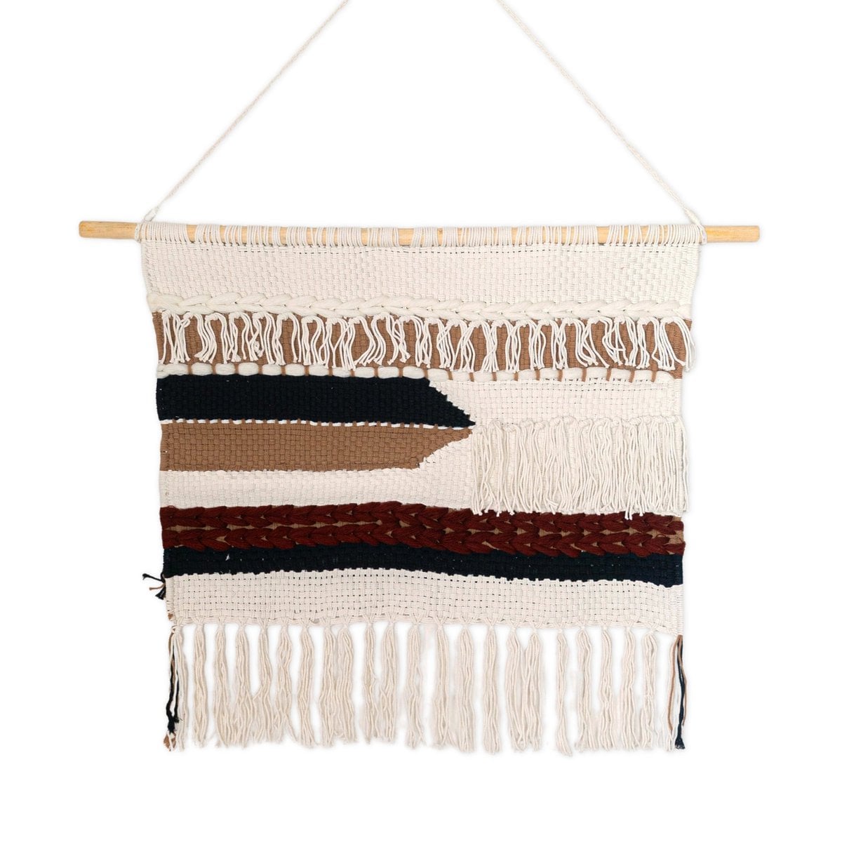 Large Macrame Wall Hanging – Woven Boho Wall Decor – Modern Cotton Wall Hanging Natural Material – Handwoven Wall Decor 120x95 cm UDARA